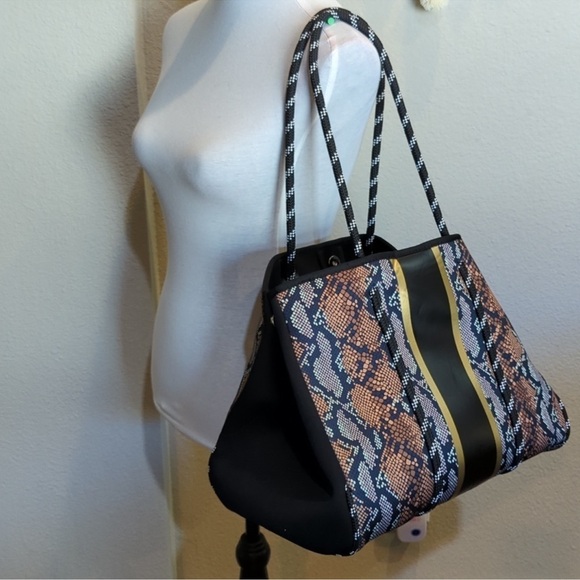 Python Animal Print Neoprene Tote Bag - Picture 5 of 6
